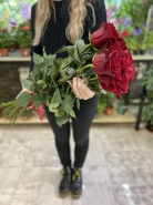Монобукет из роз (Красный) 2