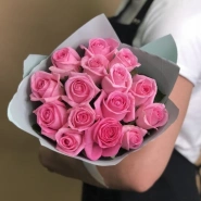 Букет роз из 15 шт розовая Нежность 0