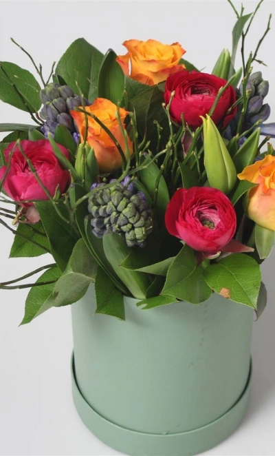 Шляпная коробка Ленте Пестрая Lente Hat Box Variegated