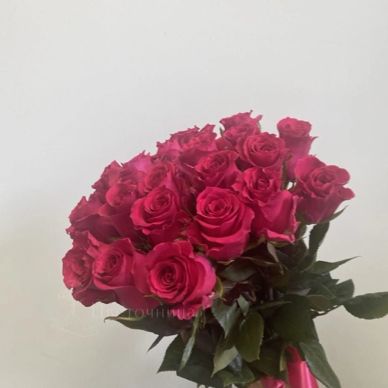 Розы розовые 21 штук
