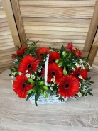 Корзина с герберами 0