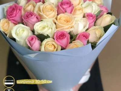 Букет Роза микс 60 см 41 штук